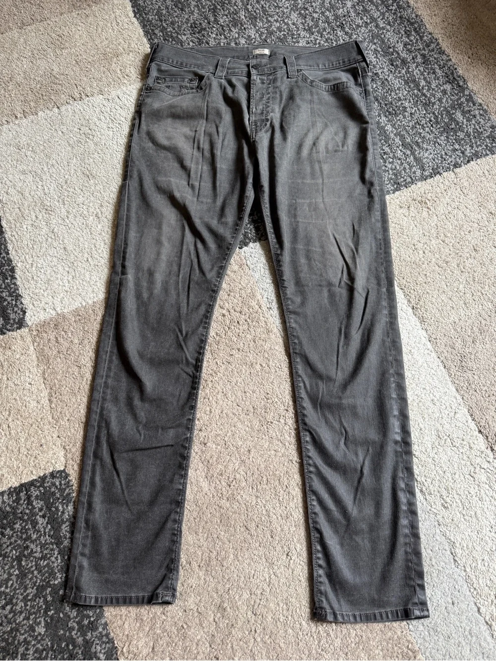 True Religion Dean Tapered Men's Gray Button Fly Jeans- Size 36